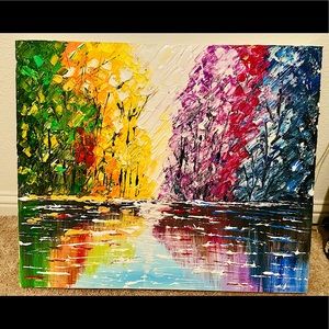 Pallet knife landscape painting 🖼